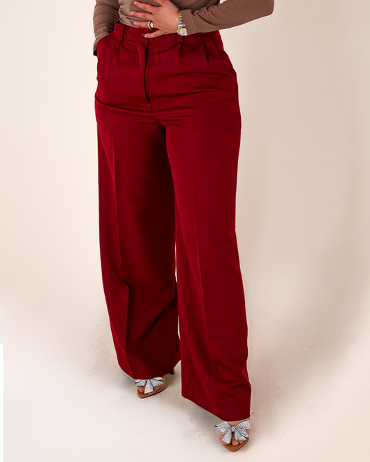 Trouser red elegance store